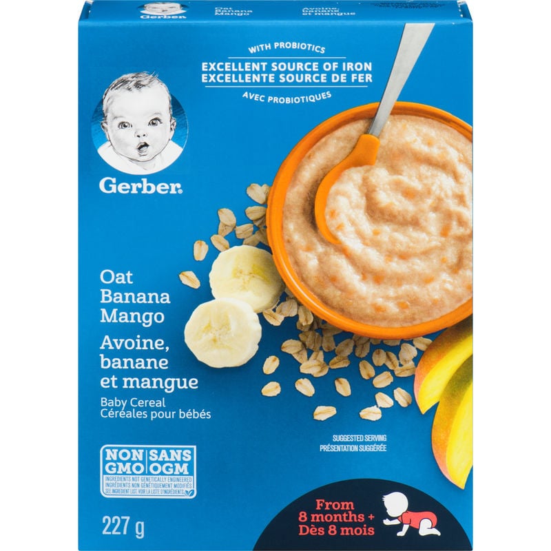 GERBER Stage 3 Oat Banana Mango Baby Cereal 227 g