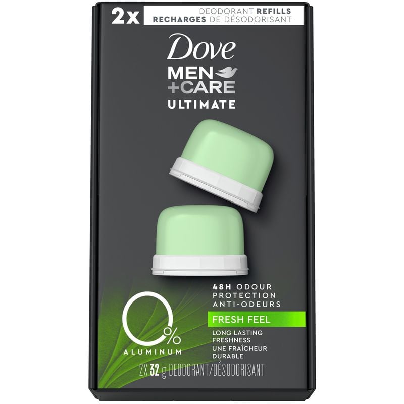 Dove Men+Care Ultimate Fresh Feel 0% Aluminum Refillable Deodorant