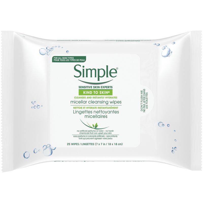 Simple Kind To Skin Micellar Facial Wipes 25 mL