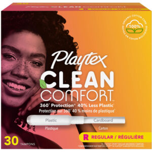 Playtex Clean Comfort Tampons, Regular Absorbency 30 Count