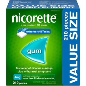 Nicorette Nicotine Gum, Extreme Chill, 4mg 210ct