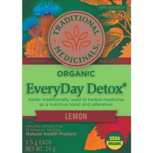 Traditional Everyday Detox Lemon Organic Tea 16 Count
