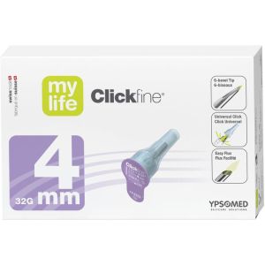 mylife Diabetescare Clickfine Pen Needle 4mm 32G 100 Count
