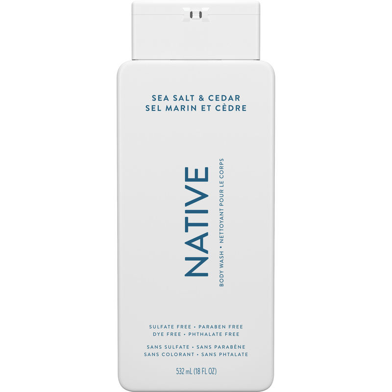 Native Natural Body Wash, Sea Salt & Cedar, Sulfate Free, Paraben Free 532 mL