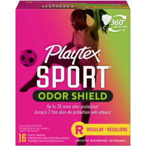 Playtex Sport Odor Shield Unscented Tampons Regular 16 Count