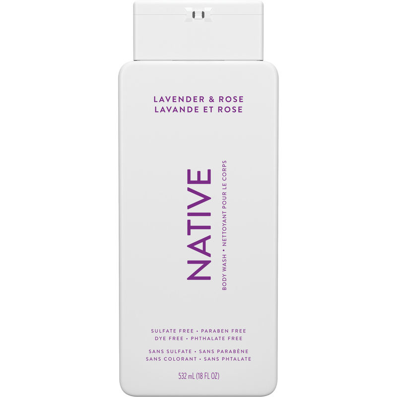 Native Natural Body Wash, Lavender & Rose, Sulfate Free, Paraben Free 532 mL