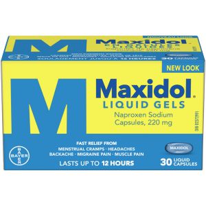 Maxidol Liquid Gels with Naproxen Sodium for Fast Pain Relief
