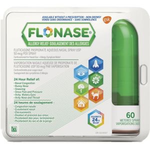 Flonase Allergy Nasal Spray, 24-Hour Relief, Non-Drowsy, 60 Sprays