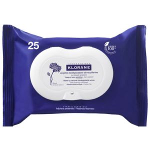 Klorane Cornflower Makeup Remover Wipes - 25 Pack