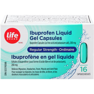 Life Brand LB Ibuprofen Liquid Capsule 16 Count