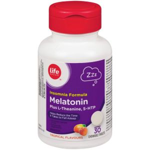 Life Brand Melatonin Plus L-Theanine, 5-HTP 30 TAB