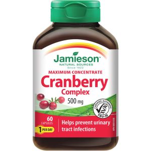 Jamieson Maximum Concentrate Cranberry Complex Capsules, 500 mg 60 Count