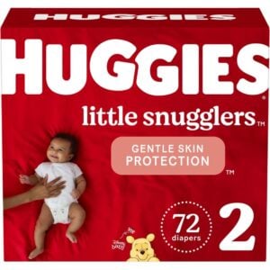 Huggies Little Snugglers Diapers, Size 2, 72 Count - No. 1 Choice of Canadian Hospitals