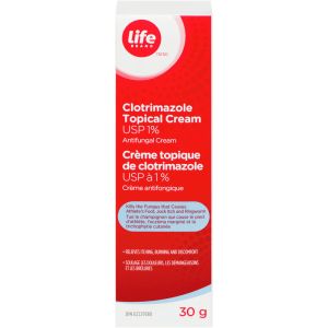 Life Brand Clotrimazole 1% Cream - Treatment for Athlete's Foot, Jock Itch and Ringworm