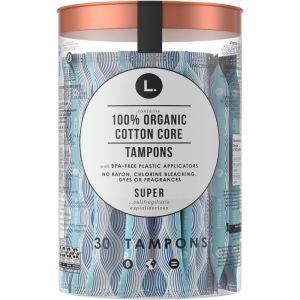 L Organic Cotton Tampons - Super 30 Count