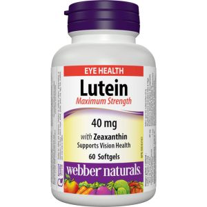 Webber Lutein with Zeaxanthin 40 mg Maximum Strength 60 Capsules