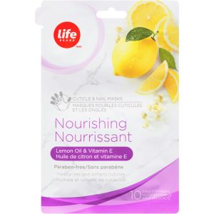 Life Brand Nourishing Cuticle & Nail Masks, Lemon Oil & Vitamin E 10 Pieces