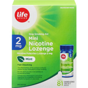 Life Brand Mini Nicotine Lozenges 2 mg 81 Count