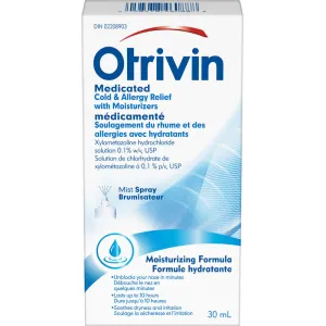 Otrivin Medicated Cold & Allergy Relief W/Moisturizers Spray 30 mL