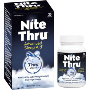 Nite Thru Advanced Sleep Aid Melatonin 10 mg Capsules 30 Capsules
