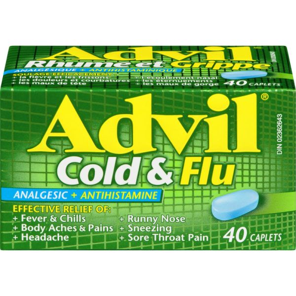 Advil Cold & Flu Analgesic + Antihistamine Caplets - 40 Count