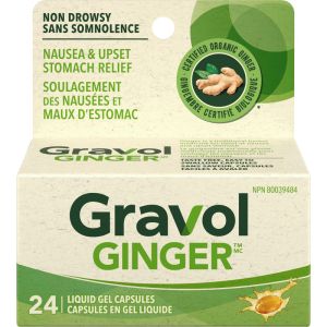 Gravol Ginger Non-Drowsy Liquid Gel Capsules 24 Capsules