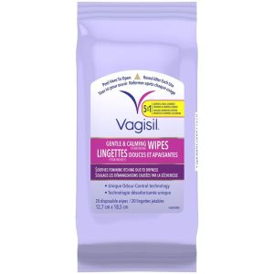 Vagisil Gentle & Calming Feminine Wipes (Pouch) 20 Wipes