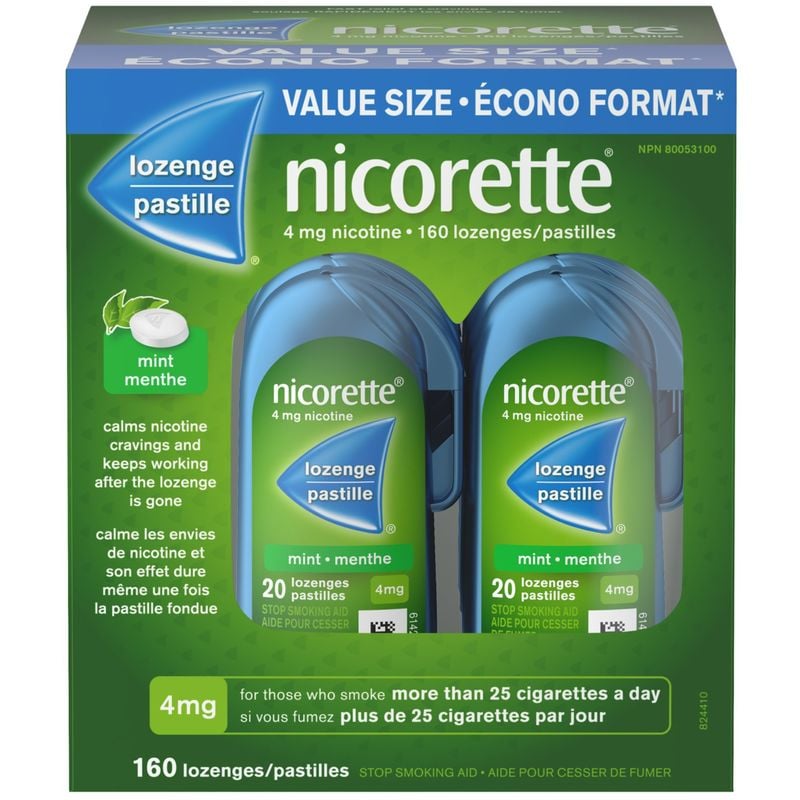 Nicorette Nicotine Lozenges, Mint, 4mg 160 ea
