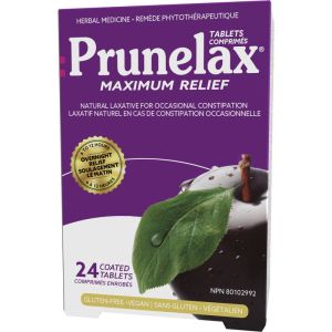 Prunelax Maximum Relief Tablets - Natural Laxative, 24 ct