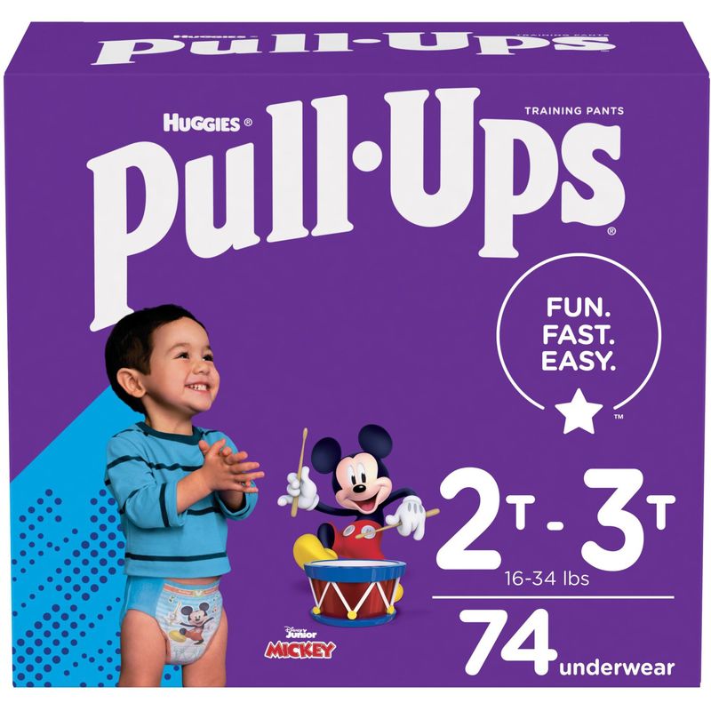 Pull Ups Learning Designs Boys' Training Pants, 2T-3T - 74 Count