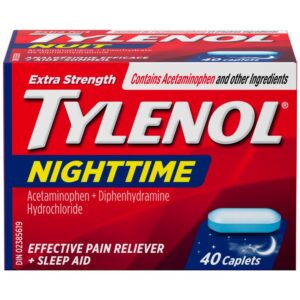 Extra Strength Tylenol Nighttime Pain Relief & Sleep Aid Caplets - 40 Count