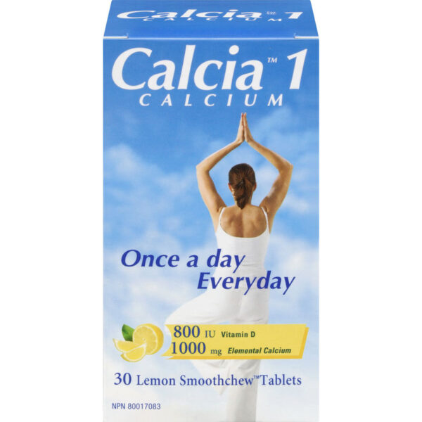 Calcia 1 Calcium with Vitamin D 1000MG Lemon Flavour - CTC Health