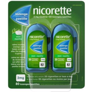 Nicorette Nicotine Lozenges, 2mg, Mint, 80 Count