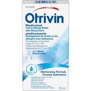 Otrivin Medicated Cold & Allergy Relief W/Moisturizers Spray 20 mL