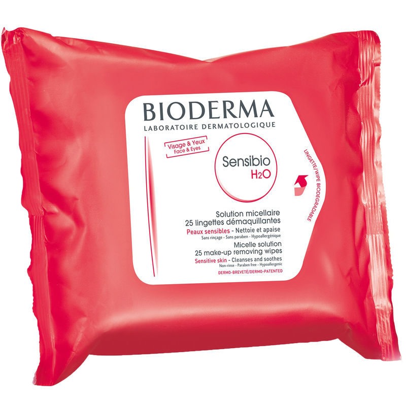 Bioderma Sensibio H2O Wipes - 25 Biodegradable Cleansing Wipes