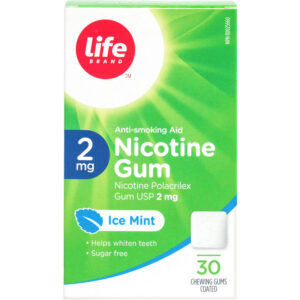 Life Brand LB Nic Gum 2mg Ice Mint 30 ea Nicotine Gum
