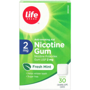 Life Brand LB Nic Gum 2mg Fresh Mint 30 ea Nicotine Gum