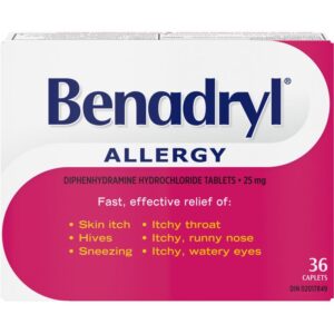 BENADRYL Allergy Medicine, 25mg 36 ea