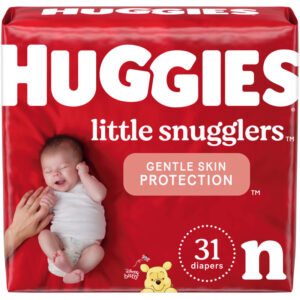 Huggies Little Snugglers Diapers, Size Newborn 31 Count