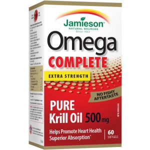 Jamieson Omega Complete Extra Strength Super Krill Softgels, 500 mg 60 Count
