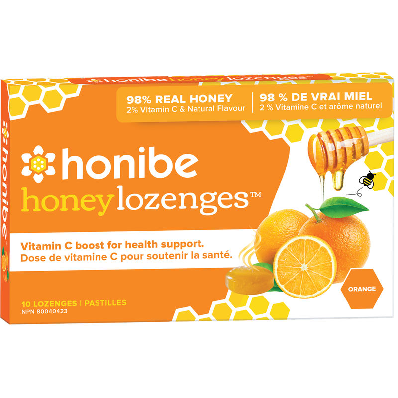 Honibe Honey Lozenges Vitamin C 10 Count