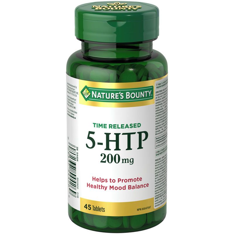 Nature's Bounty 5-HTP Supplement, Time Release, 200mg 45 Count