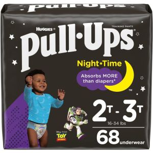Goodnites Pull-Ups Boys' Night-Time Potty Training Pants, 2T-3T, 68 Ct
