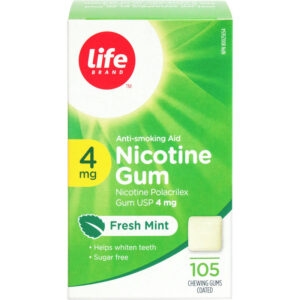 Life Brand LB Nic Gum 4mg Fresh Mint 30 ea Nicotine Gum