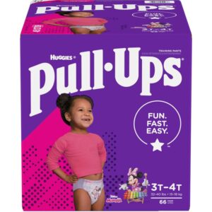 Pull Ups Learning Designs Girls' Training Pants, 3T-4T 66 Count