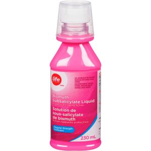 Life Brand Bismuth Subsalicylate Liquid, Protective Coating Acton, Regular Strength - 230mL