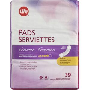 Life Brand LB Women's Pads Maximum 39 Count