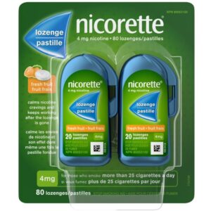 Nicorette Nicotine Lozenges, 4mg, Fruit, 80 Count