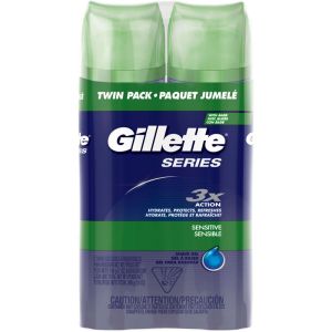 Gillette Series Sensitive Shave Gel Twin Pack 14 Oz