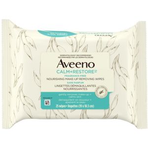 Aveeno Calm + Restore Nourishing Make-Up Removing Wipes 25 Wipes